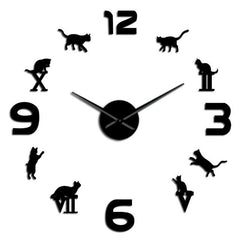 Giant Wall Clock Kitten My Wall Clock