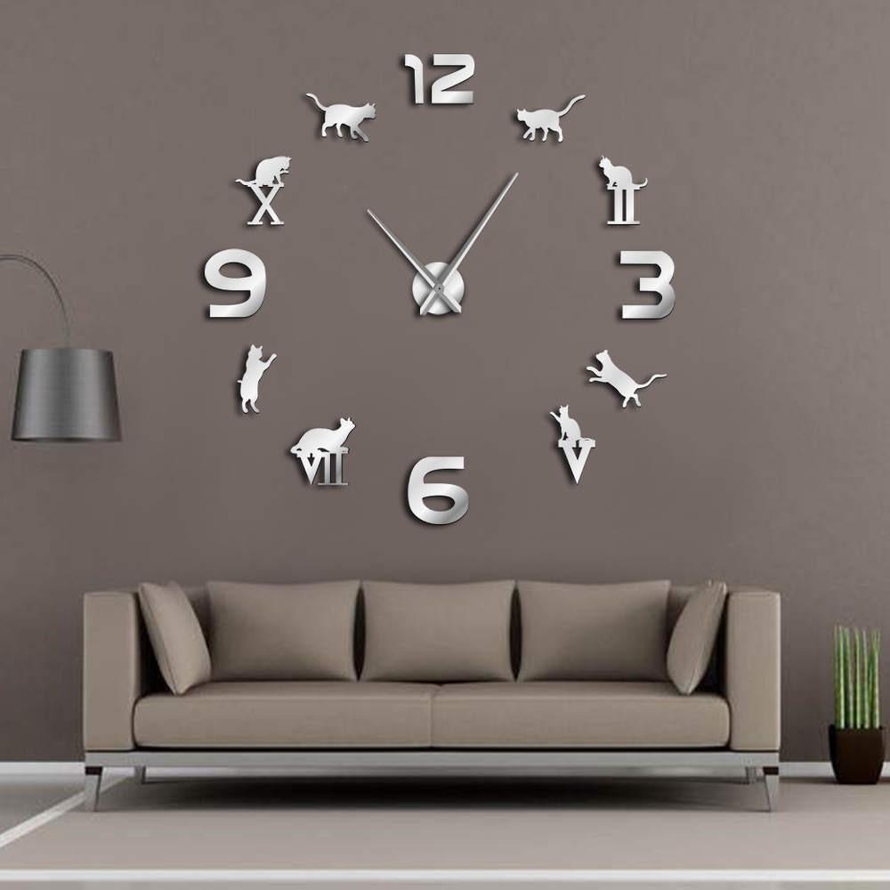 Giant Wall Clock Kitten My Wall Clock