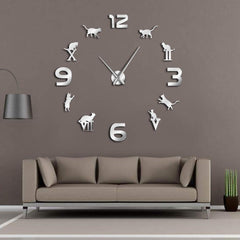 Giant Wall Clock Kitten My Wall Clock