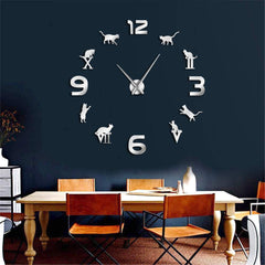 Giant Wall Clock Kitten My Wall Clock