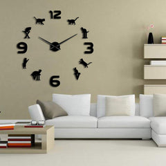 Giant Wall Clock Kitten My Wall Clock