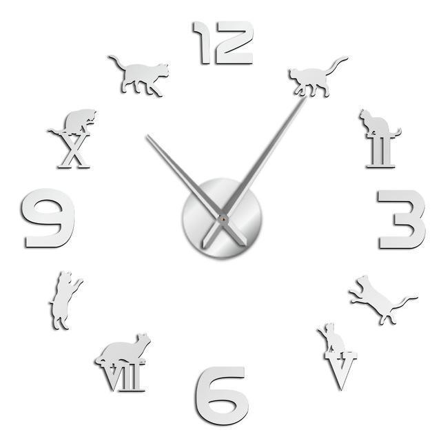 Giant Wall Clock Kitten My Wall Clock