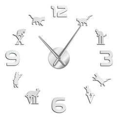 Giant Wall Clock Kitten My Wall Clock