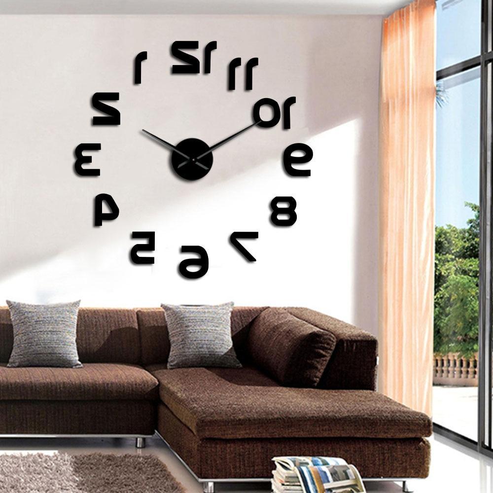 Giant Wall Clock Upside Down Digits My Wall Clock