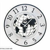 Grey Planet World Clock My Wall Clock