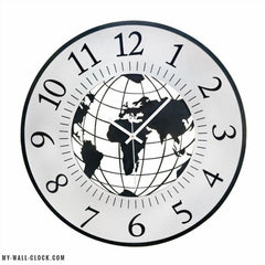 Grey Planet World Clock My Wall Clock