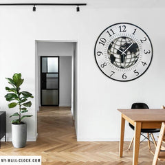 Grey Planet World Clock My Wall Clock