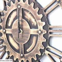 Industrial Clock Golden Gear My Wall Clock