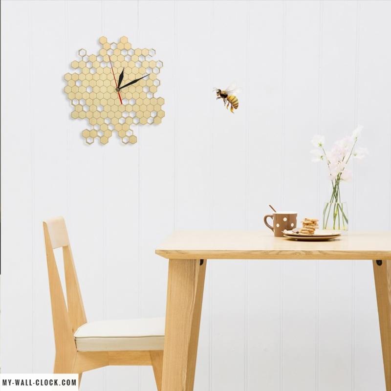 Industrial Clock Sight-Glass Wood My Wall Clock