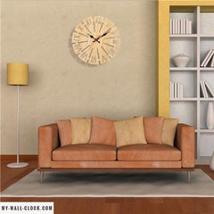 Industrial Clock Sight-Glass Wood My Wall Clock