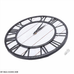 Industrial Clock Wood and Metal My Wall Clock