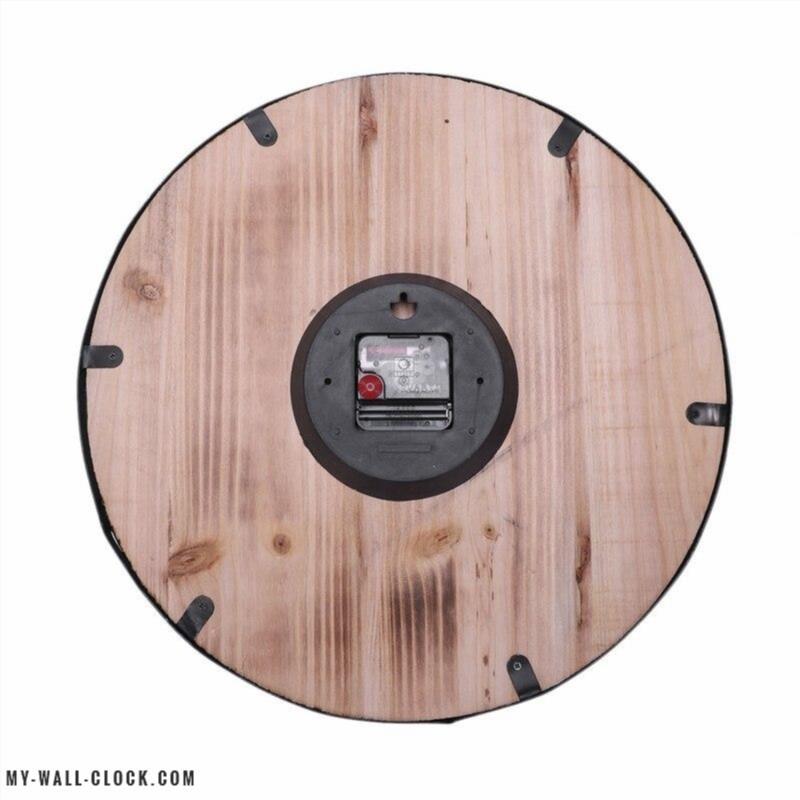 Industrial Clock Wood and Metal My Wall Clock