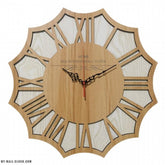 Industrial Clock Wooden Rosace My Wall Clock