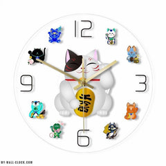 LED Clock Cat of Fortune My Wall Clock