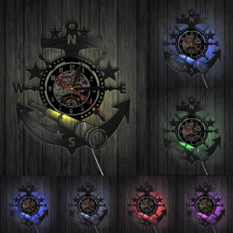 LED Clock Ship Anchor My Wall Clock