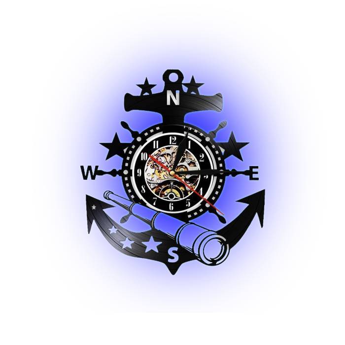 LED Clock Ship Anchor My Wall Clock