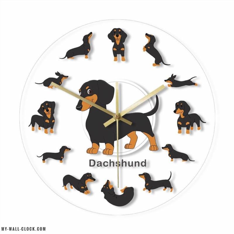 LED Dachshund Clock My Wall Clock