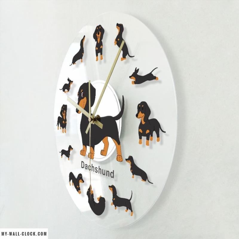 LED Dachshund Clock My Wall Clock