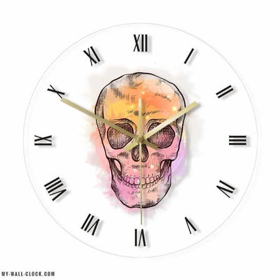LED Wall Clock Skull Multicolor My Wall Clock
