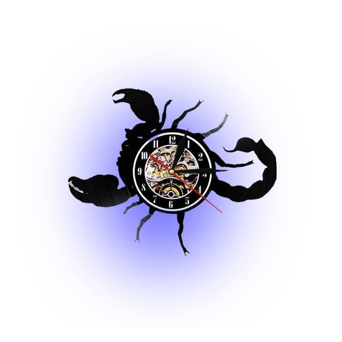 LED Wall Clock Venomous Scorpion My Wall Clock