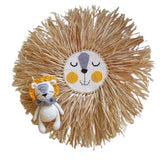 Lion's Mane Straw Wall Decor My Wall Clock