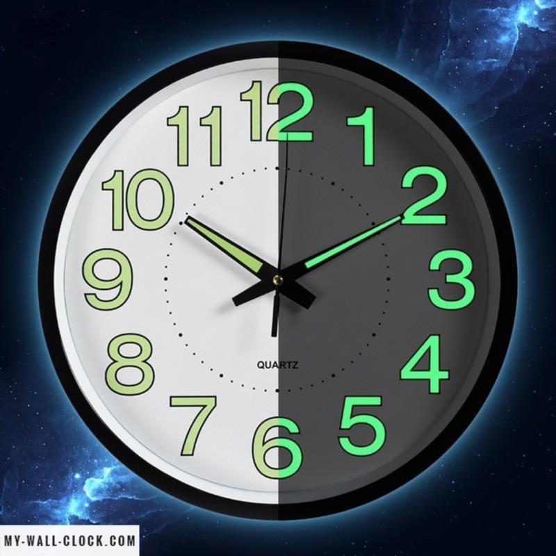 Luminous Clock Shiny Metal My Wall Clock