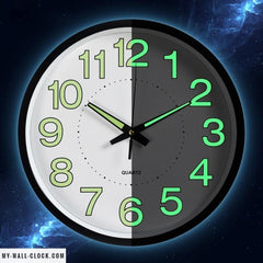 Luminous Clock Shiny Metal My Wall Clock