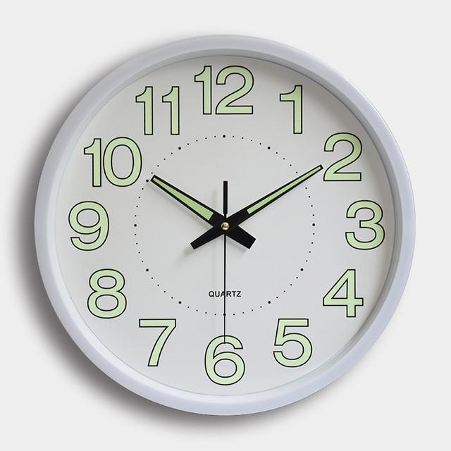 Luminous Clock Shiny Metal My Wall Clock