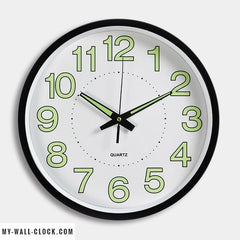 Luminous Clock Shiny Metal My Wall Clock