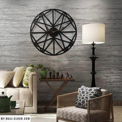 Metal Clock Black Star My Wall Clock