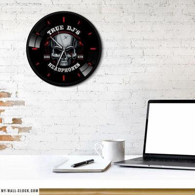 Black Metal Skull Wall Clock My Wall Clock