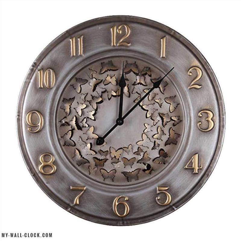 Metal Clock Small Butterflies My Wall Clock