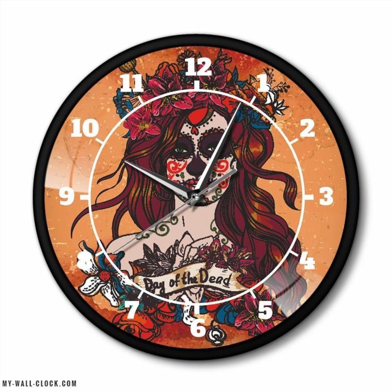 Metal Day of the Dead Clock My Wall Clock
