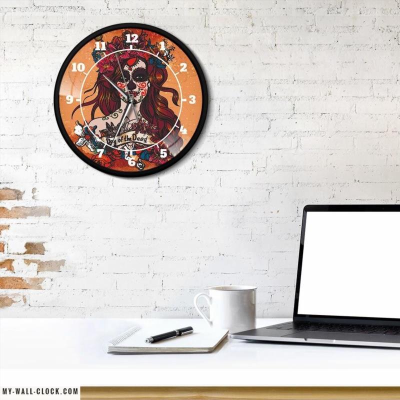 Metal Day of the Dead Clock My Wall Clock