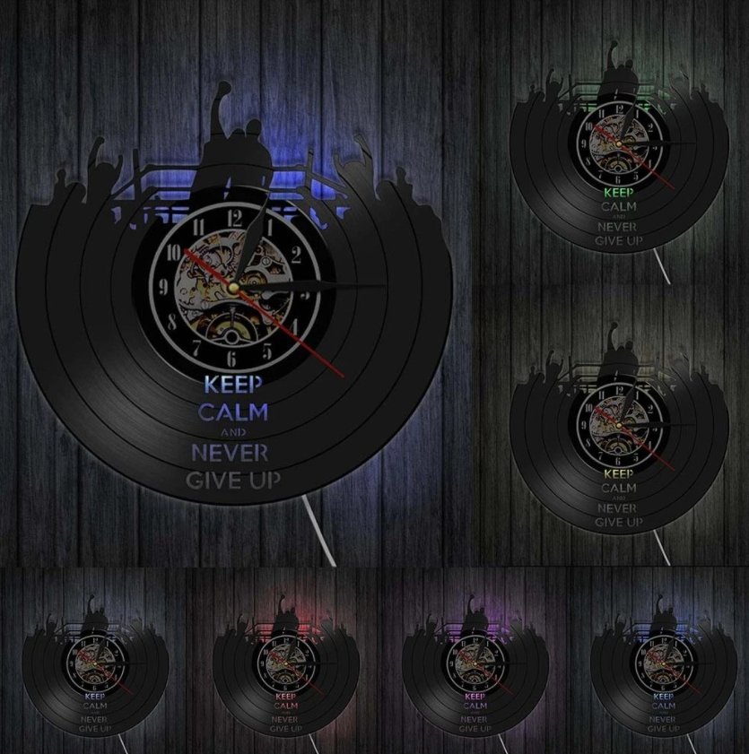 Never Give Up LED Clock My Wall Clock