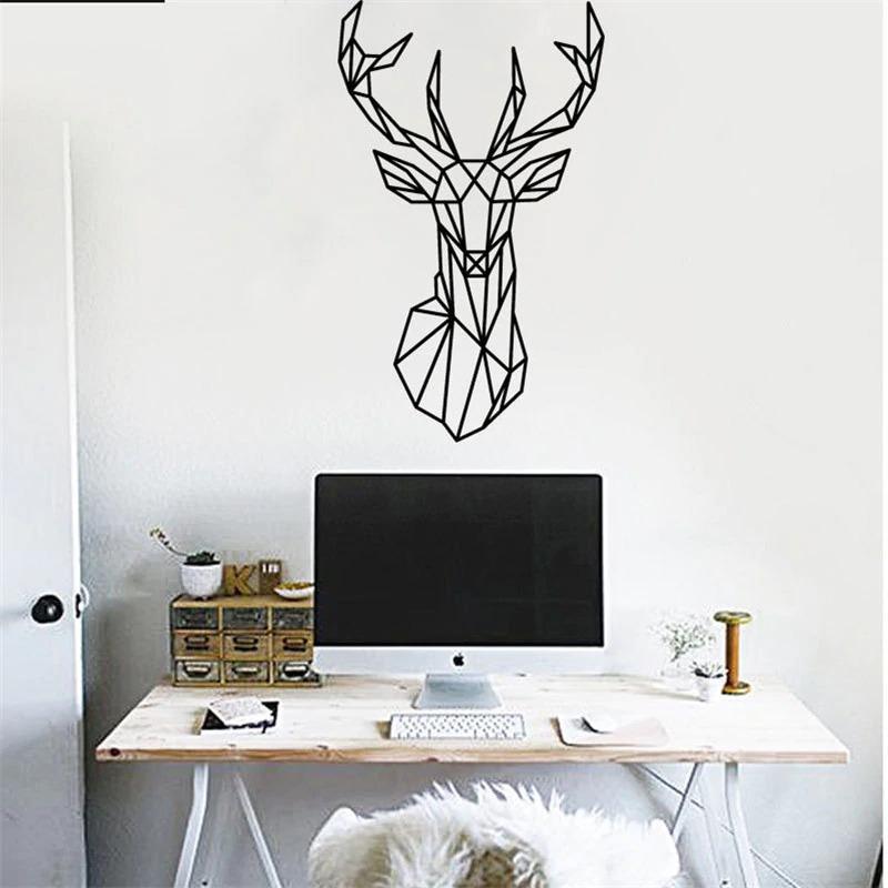 Origami Deer Wall Sticker My Wall Clock