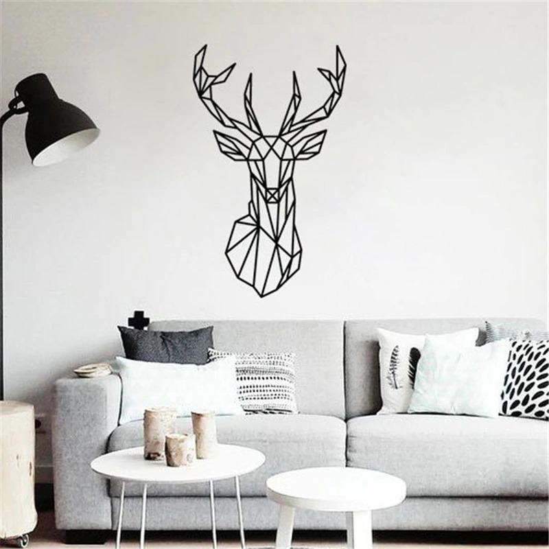 Origami Deer Wall Sticker My Wall Clock
