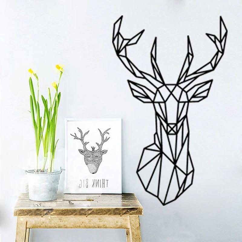 Origami Deer Wall Sticker My Wall Clock