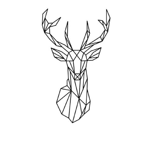 Origami Deer Wall Sticker My Wall Clock