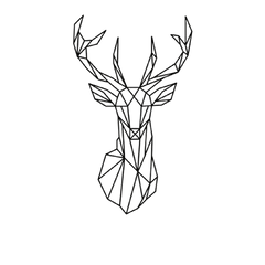 Origami Deer Wall Sticker My Wall Clock