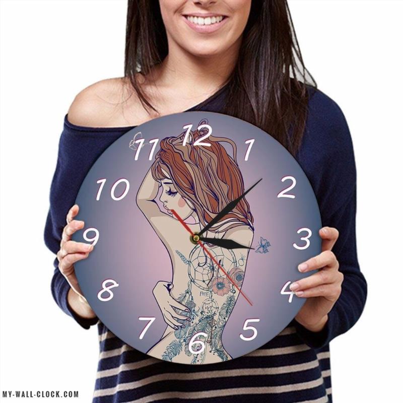 Original Girl Tattoo Clock My Wall Clock