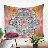 Precious Stones Mandala Wall Sheet Hanging My Wall Clock