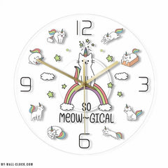 Rainbow Cat LED Clock My Wall Clock