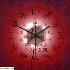Rainbow Cat LED Clock My Wall Clock