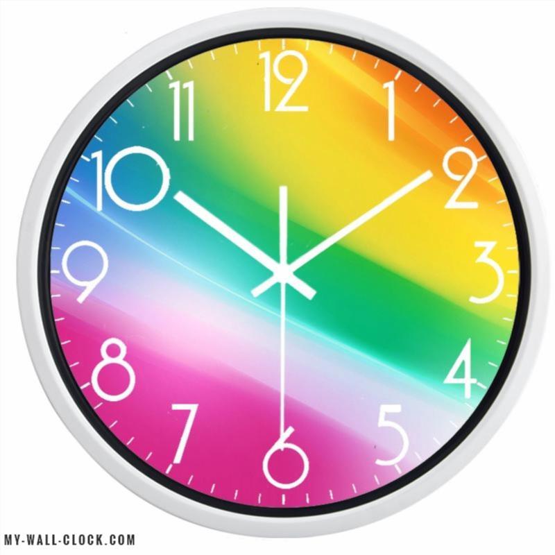 Rainbow Design Clock My Wall Clock