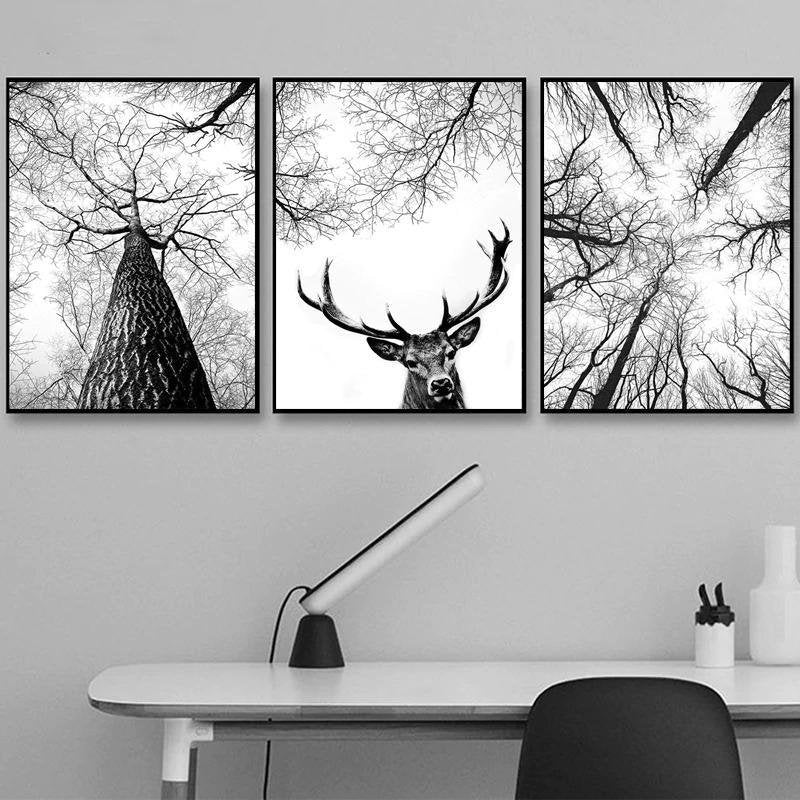 Scandinavian Black and White Nordic Art My Wall Clock