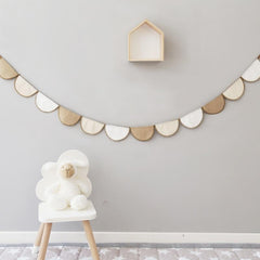 Scandinavian Decorative Wall Garland -Cotton Linen My Wall Clock