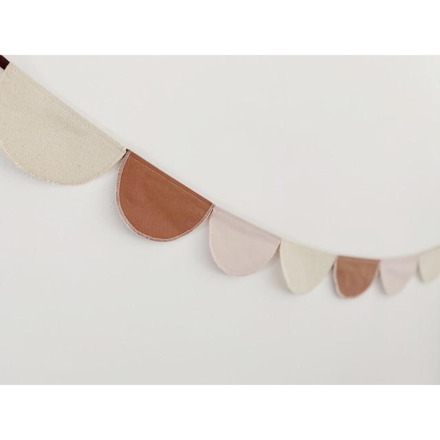 Scandinavian Decorative Wall Garland -Cotton Linen My Wall Clock