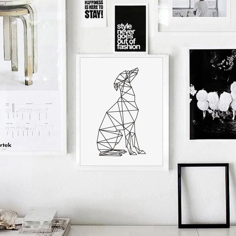 Scandinavian Elegance Dog Art My Wall Clock