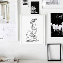 Scandinavian Elegance Dog Art My Wall Clock